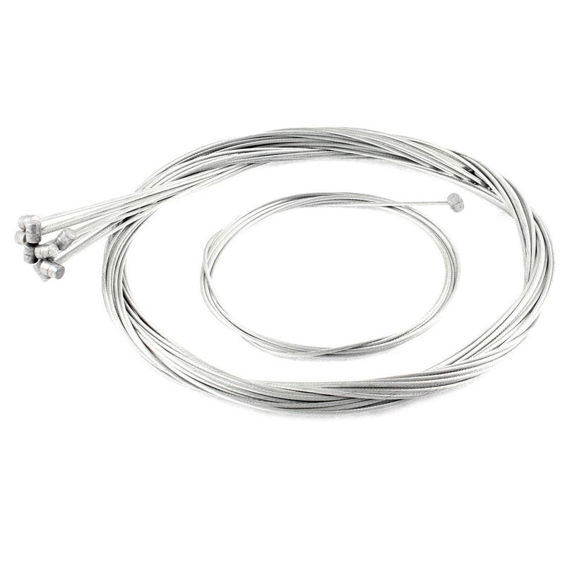 AUTUT 10 Pcs Flexible Motorcycle Throttle Clutch Steel Cable, 2M Length & 1.55mm Wire Dia